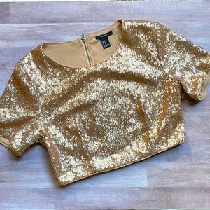 gold sequin shirt forever 21